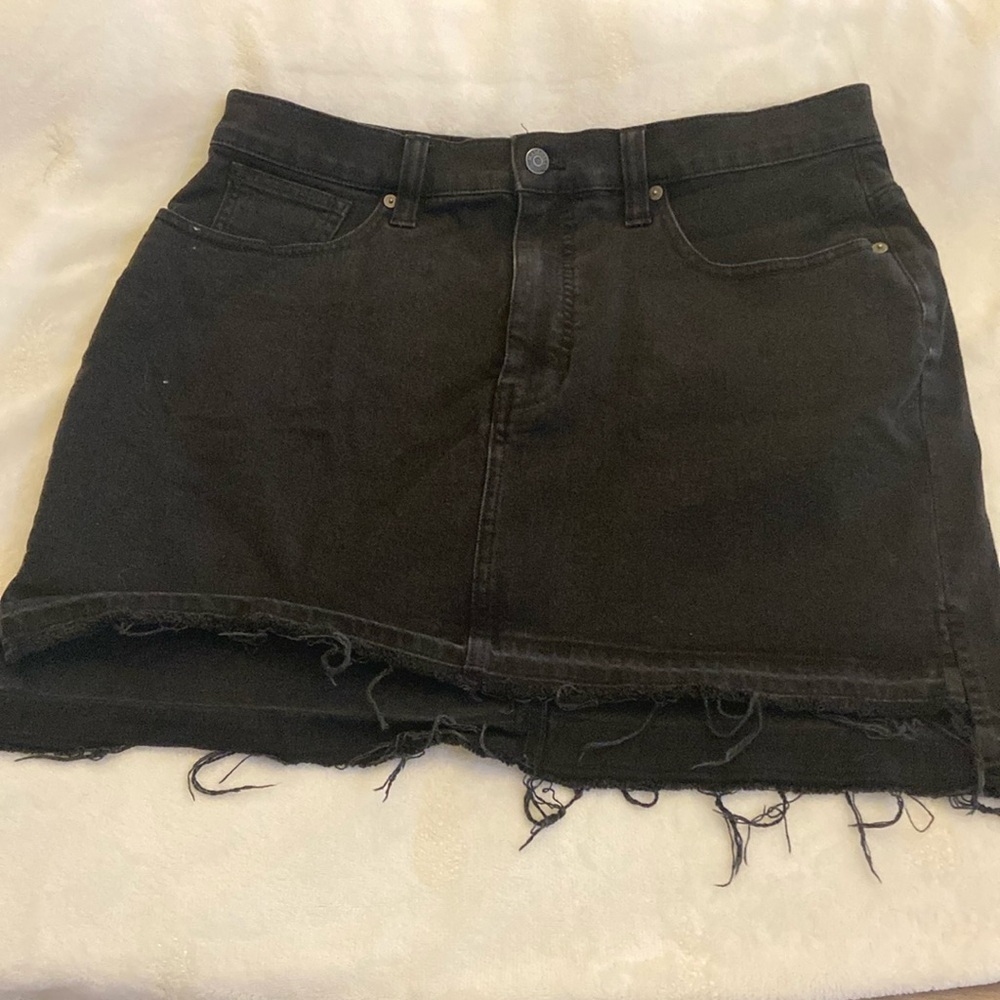 Madewell black denim mini skirt​​​​